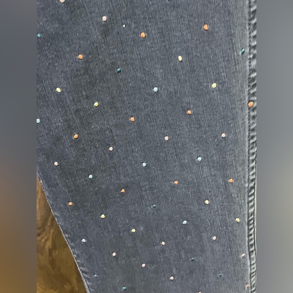 Madewell Black Metallic Polka Dot Skinny Jeans - Picture 7 of 10